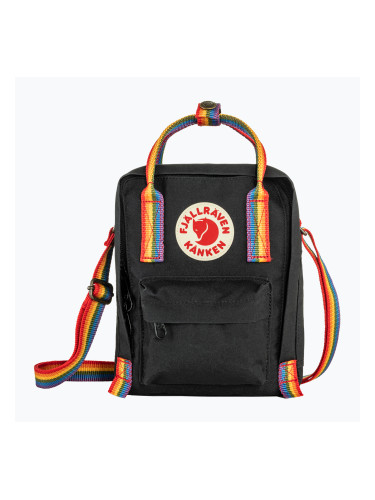 Fjällräven Kanken Rainbow Sling 2,5 л черно/дъга
