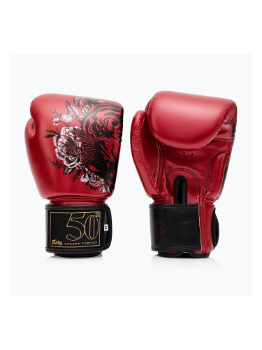 Червени боксови ръкавици Fairtex Golden Jubilee