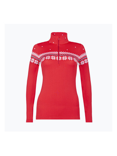 Дамски термо суитшърт Newland Hilde Half Zip red/white