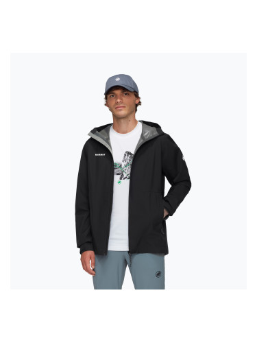 Мъжко дъждобранно яке Mammut Linard Light HS с качулка черно