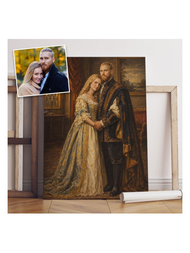 Персонализирана ретро картина на канава – семеен портрет