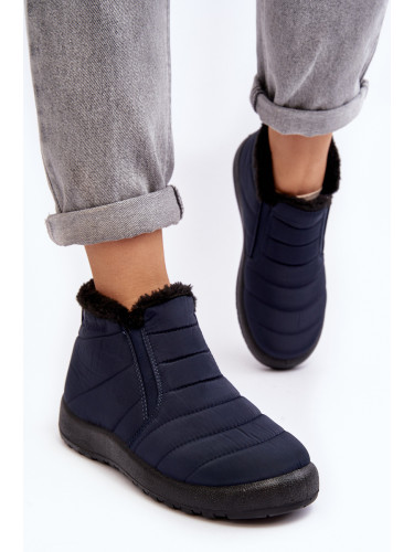 PE1 Ниски дамски ботуши за сняг с подплата, тъмносини Enmore