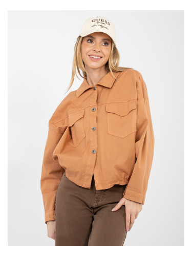 Дамска риза в тъмно оранжево