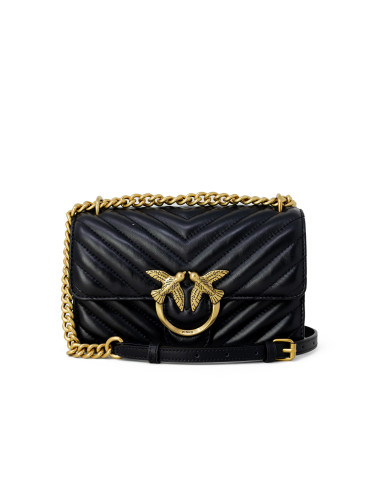 Черна чанта Pinko с верижка