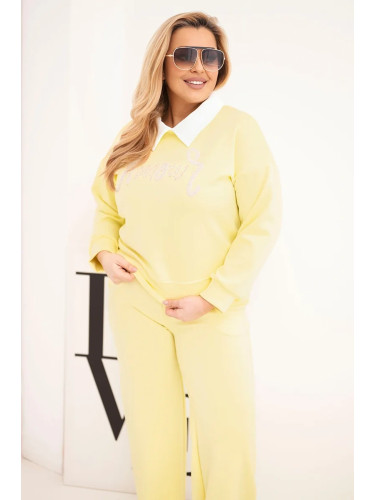 Дамски комплект Kesi, маслен, големи размери