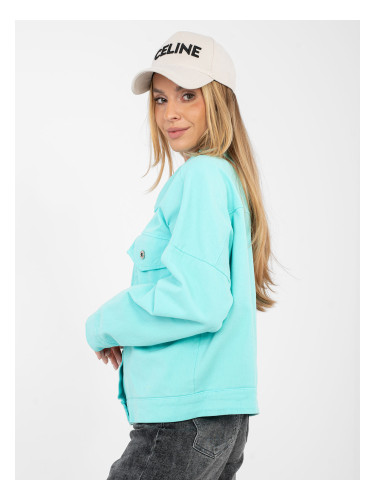 Тюркоазено дънково яке