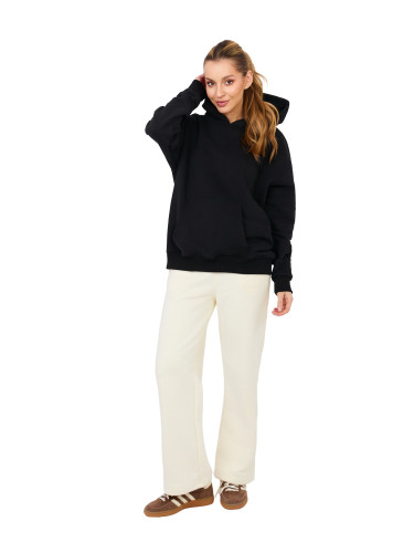 Черен суичър с качулка