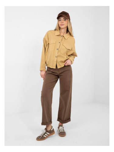 Блуза с камилов цвят и дълъг ръкав