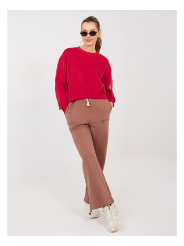 Кафяв естествен страничен спортен панталон