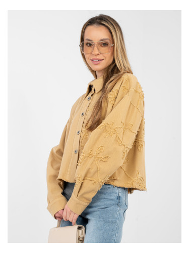 Дамско яке с текстура на камила