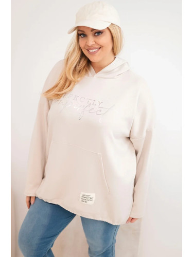 Дамски суитшърт с големи размери и щампа