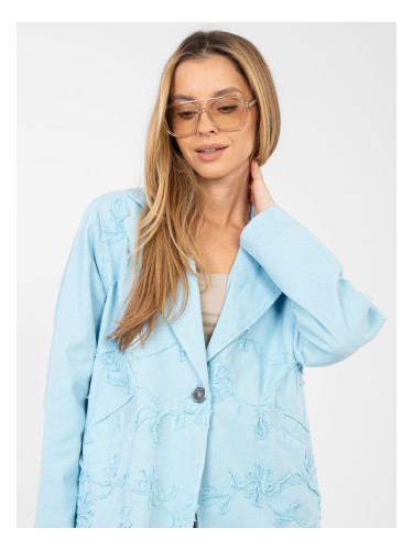 Светлосин дънков блейзър