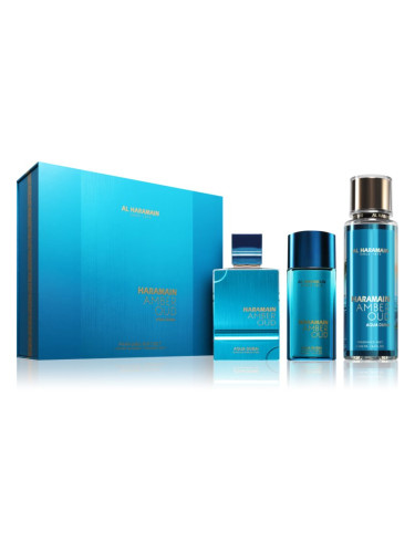 Al Haramain Amber Oud Aqua Dubai подаръчен комплект унисекс 1 бр.