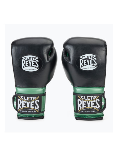Боксови ръкавици Cleto Reyes Velcro Sparring green metallic pistachio/black