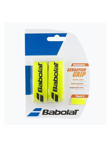 Грипове за ракети за бадминтон Babolat Grip Sensation 2 бр. yellow