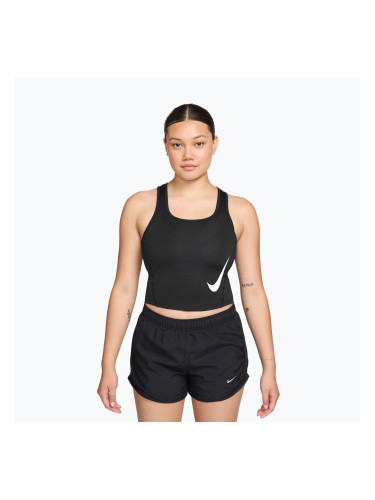 Дамска тениска за бягане Nike Swoosh Run Dri-Fit black/white