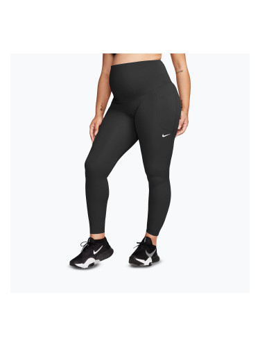 Дамски клин за тренировка Nike One Maternity High-Waisted 7/8 black/white