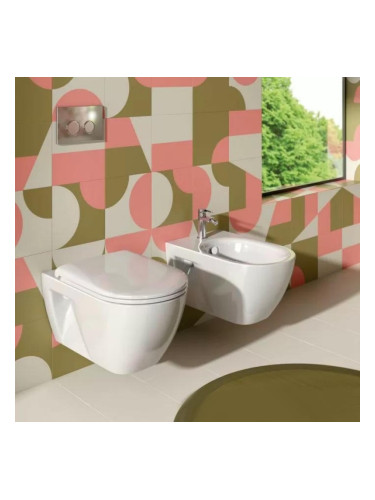 Окачена тоалетна Eco Sfera New Flush и плавно затваряща се седалка