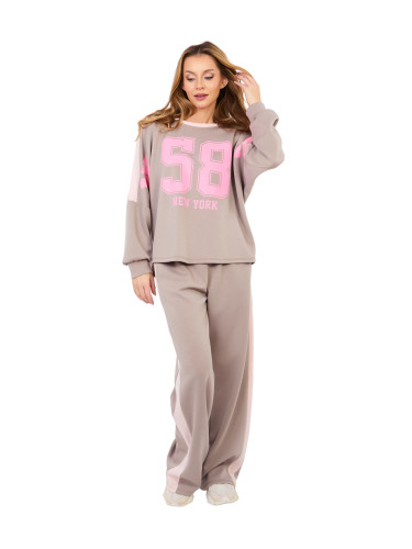 Дамски комплект в тъмнобежово