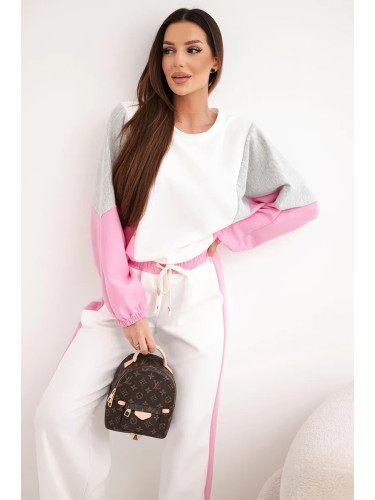 Дамски комплект от свободен суитшърт и широки панталони