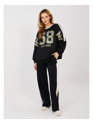 Черен комплект с надпис „Ню Йорк“