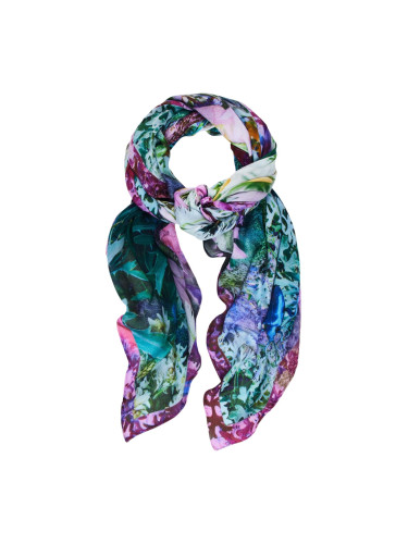 Десигуален флорален шал