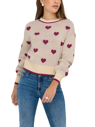 Пуловер с принт на сърца от Жаклин де Йонг