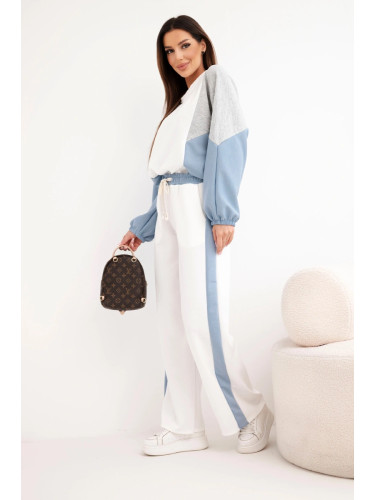 Дамски комплект от свободен суитшърт и широки панталони