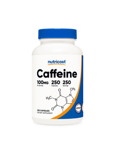 Кофеин 100 mg 250 капсули | Nutricost