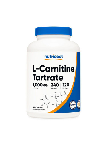 Л-Карнитин (тартарат) 500 mg 240 капсули | Nutricost