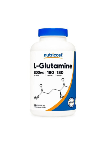 L-Глутамин 800 mg 180 капсули | Nutricost
