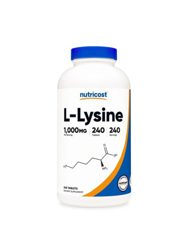 Л-Лизин (хидрохлорид) 1000 mg 120 таблетки | Nutricost