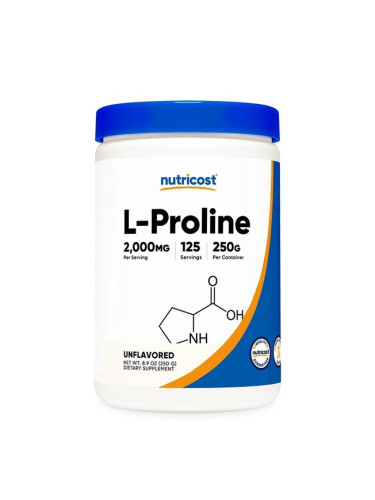 L-Пролин 2000 mg 250 g прах | Nutricost
