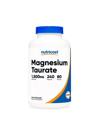 Магнезий (Таурат) 240 капсули | Nutricost