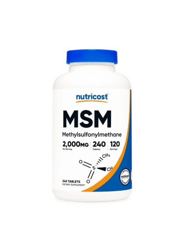 MСМ (метилсулфонил метан) 1000 mg 240 таблетки | Nutricost