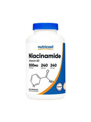 Ниацинамид (Витамин B3) 500 mg 240 капсули | Nutricost