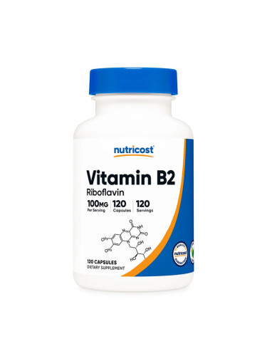 Витамин В2 (рибофлавин) 100 mg 120 капсули | Nutricost