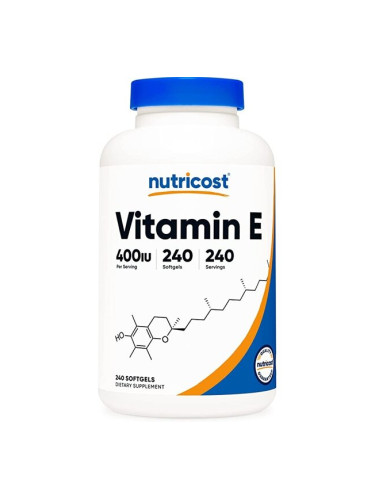 Витамин E 400 IU 240 софтгел капсули | Nutricost
