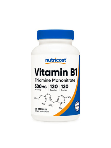Витамин B1 (тиамин мононитрат) 500 mg 120 капсули | Nutricost