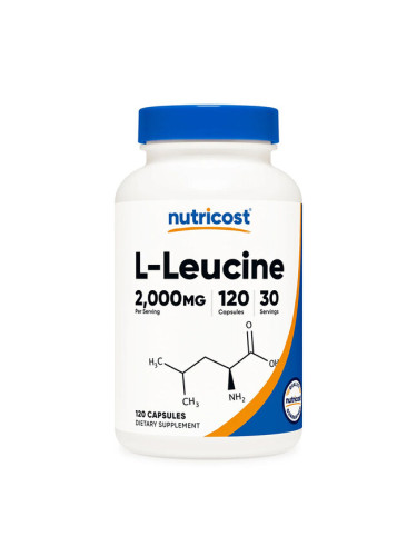 L-Левцин 500 mg 120 капсули | Nutricost