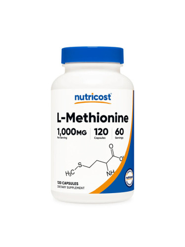 L-Метионин 500 mg 120 капсули | Nutricost