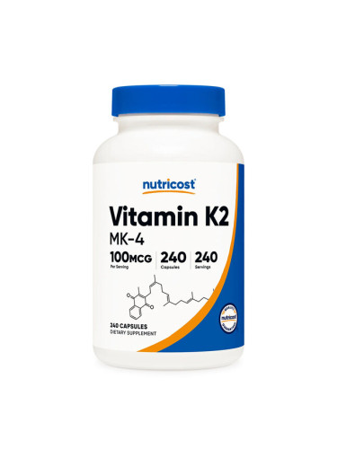 Витамин K2 100 µg 240 капсули | Nutricost