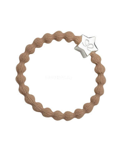 By Eloise London Silver Star Ластик за коса за жени 1 бр Нюанс Nude