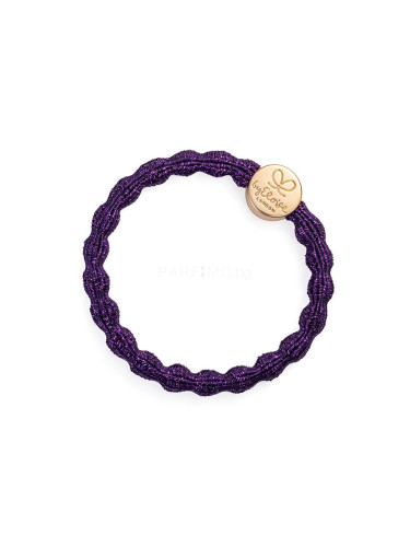 By Eloise London Metallic Gold Circle Ластик за коса за жени 1 бр Нюанс Purple