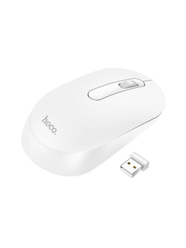 Оптична безжична мишка HOCO 2,4G 1200dpi GM14, Бяла
