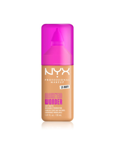 NYX Professional Makeup Make ‘Em Wonder лек матиращ фон дьо тен цвят 15 Buff 30 мл.