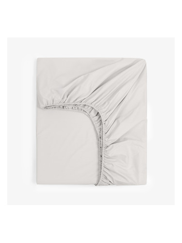 Чаршаф с ластик СВЕТЛО СИВ ПЕРКАЛ, 160/200/30