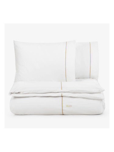 Спално бельо памучен сатен ПРЕМИУМ СТАЙЛ БЕЖОВО, 3 части