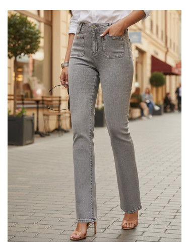 Сиви прави дънки