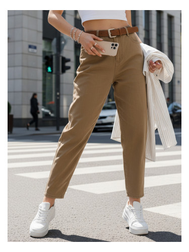 Едноцветни панталони с колан